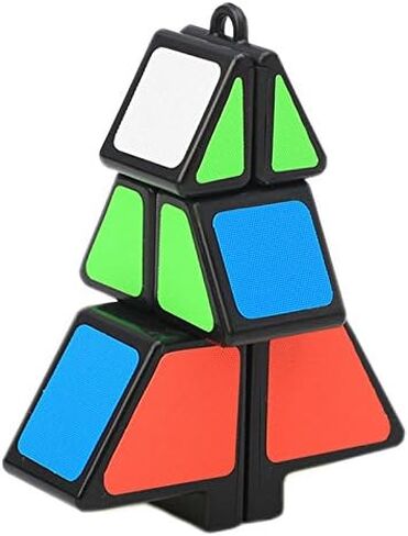 Willking Christmas Tree Shape Magic Cube Speed Cube Puzzle Pendant Creative Toys in Kuwait