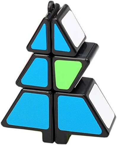 Willking Christmas Tree Shape Magic Cube Speed Cube Puzzle Pendant Creative Toys in Kuwait