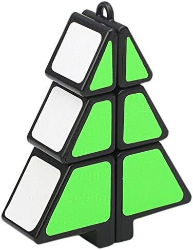 Willking Christmas Tree Shape Magic Cube Speed Cube Puzzle Pendant Creative Toys in Kuwait