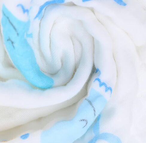 منشفة حمام بغطاء للرأس للأطفال من بلو ويل، مقاس 23.6 سم × 51.1 سم، من قطن الموسلين فائق النعومة للرضع، منشفة حمام سباحة، رداء حمام مع آذان لطيفة in Kuwait