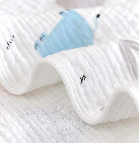 منشفة حمام بغطاء للرأس للأطفال من بلو ويل، مقاس 23.6 سم × 51.1 سم، من قطن الموسلين فائق النعومة للرضع، منشفة حمام سباحة، رداء حمام مع آذان لطيفة in Kuwait