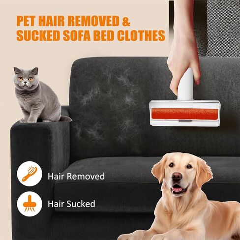 مجموعة أدوات قص شعر الحيوانات الأليفة ومكنسة شعر الكلاب، 6 في 1 أدوات حلاقة مثبتة لتساقط شعر الحيوانات الأليفة، شفط 99% من الشعر، كوب غبار سعة 1.5 لتر، ضوضاء منخفضة، تنظيف منزلي in Kuwait