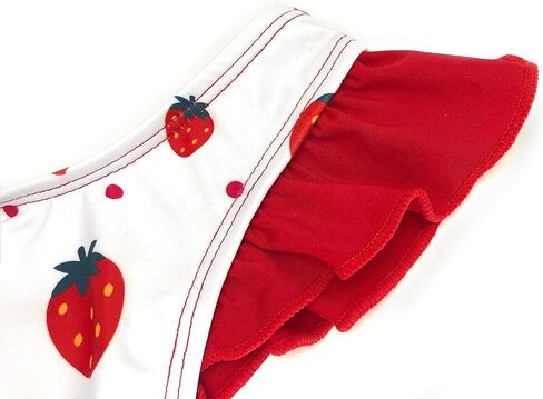 SHEKINI Baby Girl's One Piece Swimsuit Strawberry Ruffle Bathing Suits Cute Swimwear in Saudi Arabia