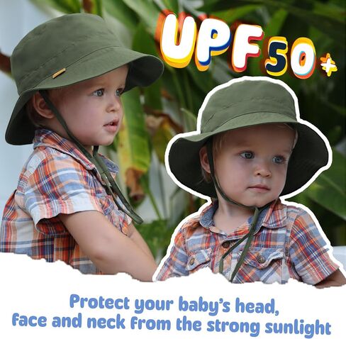 FURTALK Baby Sun Hat Toddler Boys Girls Bucket Hat for Kids 0-5 Years UPF 50+ Sun Protective Child Summer Beach Hats in Saudi Arabia