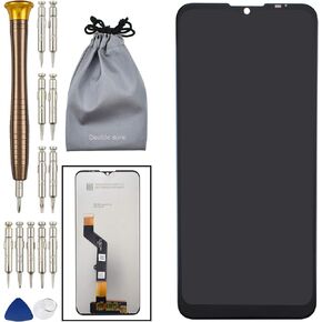 Touch Digitizer Glass LCD Display Screen Assembly Replacement for Motorola Moto E7 Plus Black E7 Plus