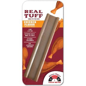 Real Tuff | Chew Toy for Large Dogs | Long Lasting for Aggressive Chewers | Chicken Flavor | 1 Count