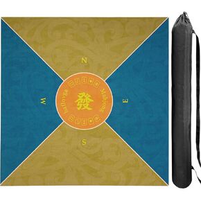 31.5" Mahjong Mat with Carrying Bag, Anti Slip and Noise Reduction Mahjong Table Cover Mat, Mahjong Tablecloth, Board Game Table Mat for Poker, Dominoes, Card, Board & Tile Games