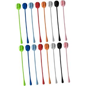 16pcs Silicone Cable Manager Cable Tie Silicone Cable Wire Organizer Charging Cord Zipper Fixer Magnetic Charging Cords Silicone Ties Cord Straps Cord Wraps Cable Ties