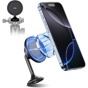 Magnetic Phone Tripod Mount Adapter with Arca Swiss Quick Release Design, Tripod Mount Adapter with 1/4"-20 Hole for iPhone 16 15 14 13 12 Pro Max & Mag-Safe Case ,Selfie /Vlogging/Video Recording