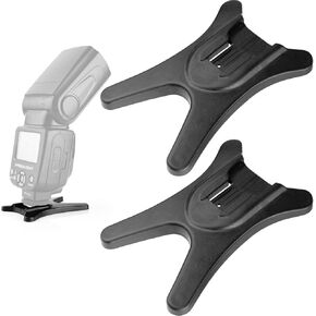 Anwenk Camera Flash Stand Flash Speedlight Hot Shoe Mount Stand with 1/4" Metal Tripod Thread for Flash Speedlight Speedlite, Compatible with Canon Nikon Sigma Olympus Panasonic Pentax 4 Pack