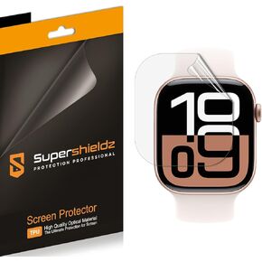 Supershieldz (3 Pack) Designed for Apple Watch Series 10 (42mm) Screen Protector, High Definition Clear Shield (TPU)
