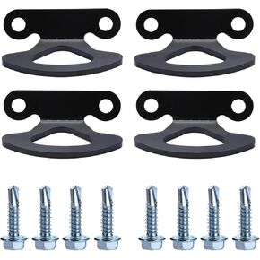 VEXPLO Truck Bed Tie Down Anchors Points Rings Steel Bolt On Tie Down Points for Pickup Travel Utility Trailer Boat Warehouse, 6 Pack of Heavy Duty Replacement V Ring D Ring Tie Down Rings for Cargo