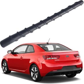 7 Inch Flexible Spiral Rubber Antenna for Kia Forte (2009-2018), Kia Forte Antenna, Car Wash Proof - Internal Copper Coil Antenna Mast Replacement