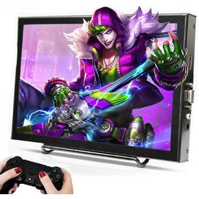 Portable 11.6 Inch Monitor 16:9 IPS Display 1920x1080 Full HD, 170° Widescreen Gaming Monitor with HDMI, VGA, Builtin Speakers, 3.5mm o Port, for Raspberry PS3 Windows
