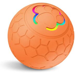 Interactive Motion Ball -Activated Rolling Ball for Dogs - Durable USB Rechargeable Dog Toy for Puppies, Small, and Medium Dogs - Self Moving Ball (Orange)