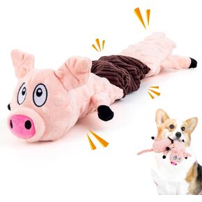 Squeaky Dog Toys for Dogs,Plush Dog Toy,Dog Tug of War Toy,Interactive Dog Toy for Small/Medium/Large Breed（pig）