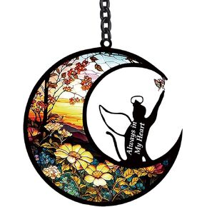 Dog Memorial Gifts for Loss of Dog,Stained Glass Suncatcher,Loss of Dog Sympathy Gift,Pet Memorial Remembrance Dog Passing Away Gifts for Dogs