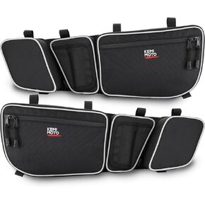 Kemimoto X3 Front Door Bags Compatible with Can am Maverick X3 MAX Turbo R X DS Turbo X RS Turbo R 2017 2018 2019 2020 2021 2022 UTV UpperDoor Storage Bags with Removable Knee Pad and Cup Holder