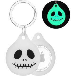 AirTag Holder Case Cute, [Glow In The Dark] Soft Silicone Anime Air Tag Keychain Ring, Case Compatible with Apple Air Tag for Kids Wallet Keys Luggage Pets Dog Cat Collar Backpack