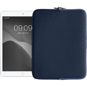 kwmobile Neoprene Pouch Compatible with 13" Tablet - Universal Sleeve Case Cover with Zipper for Tablet - Petrol