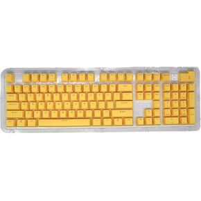 PBT Keycaps, 108 Keys P9 Mechanical Keyboard Key Backlit Key Character Translucent Key DIY Keycaps,for 61/64/87/104/108 Key Mechanical Keyboards(Yellow)