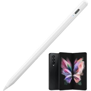 Electronic Stylus Pen for Galaxy Z Flip 3 Z Fold 3,New Plastic Point Tip with Precise and Accurate Drawing Pens Compatible with Galaxy Z Flip 3 Z Fold 3 Stylus Pencil,White