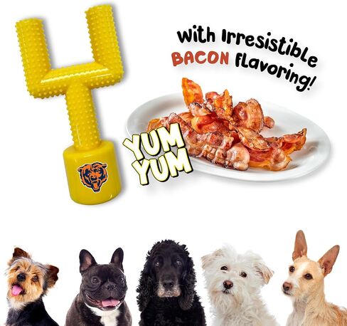 NFL Cincinnati Bengals Mega-Chew Hard Nylon Bacon-Flavored Dog Bone Football Goal Post Chew Toy. Interactive Tasty Fun Dog Chew Toy. Indestructible Strong & Durable Pet Chew Toy. Extra Tough Dog Toys in Saudi Arabia