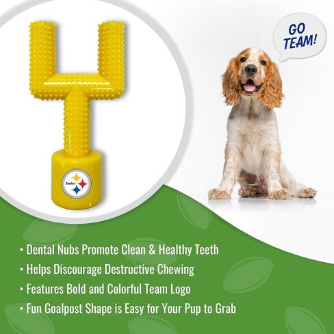 NFL Cincinnati Bengals Mega-Chew Hard Nylon Bacon-Flavored Dog Bone Football Goal Post Chew Toy. Interactive Tasty Fun Dog Chew Toy. Indestructible Strong & Durable Pet Chew Toy. Extra Tough Dog Toys in Saudi Arabia
