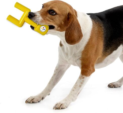 NFL Cincinnati Bengals Mega-Chew Hard Nylon Bacon-Flavored Dog Bone Football Goal Post Chew Toy. Interactive Tasty Fun Dog Chew Toy. Indestructible Strong & Durable Pet Chew Toy. Extra Tough Dog Toys in Saudi Arabia