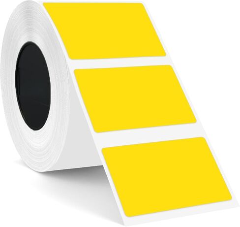 SUPVAN T50M Label Maker Tape Adapted Label Print Paper Refill Yellow Size 1.96" x 1.18" 250pcs Thermal Laminated Waterproof Self-Adhesive Multipurpose Labeling Tape Replacement in Saudi Arabia