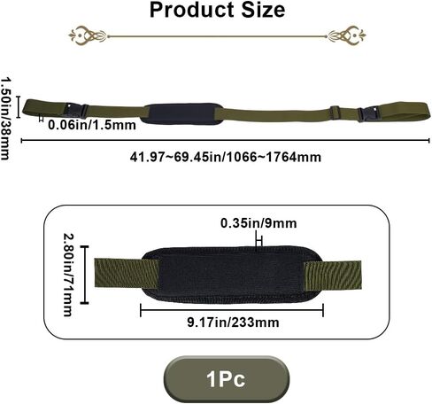 GORGECRAFT Chair Carrying Strap Adjustable Beach Chair Backpack Anti-Slip Shoulder Straps Replacement Universal for Foldable Bikes Scooter Camping Backpacking Picnics Outdoor Black 106-176cm in Saudi Arabia