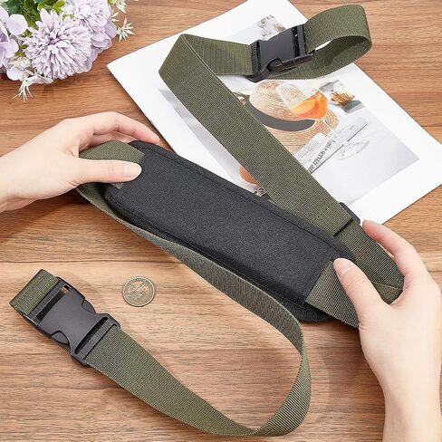 GORGECRAFT Chair Carrying Strap Adjustable Beach Chair Backpack Anti-Slip Shoulder Straps Replacement Universal for Foldable Bikes Scooter Camping Backpacking Picnics Outdoor Black 106-176cm in Saudi Arabia