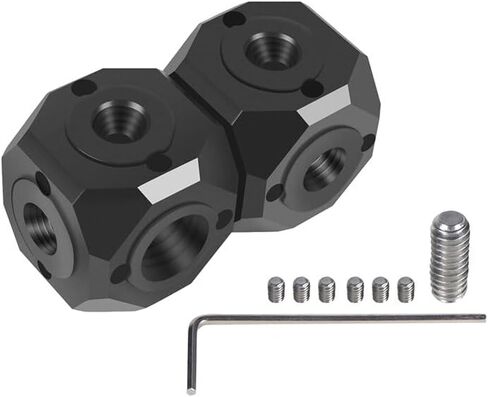 Screw Hole Bracket Magic Cubic Mount Adapter 1/4" 3/8" Compatible with GoPro DSLR Cameras Cage Flash Microphone Monitor Tripod Bracket (Magic Cube A) in Saudi Arabia