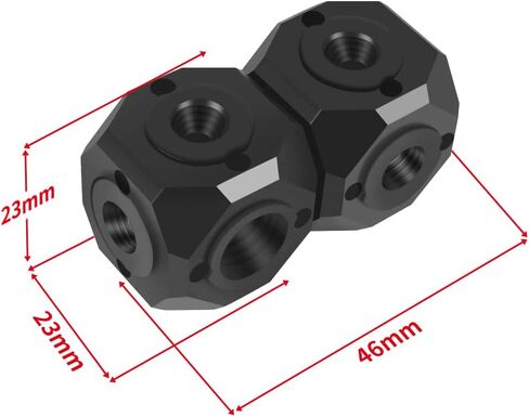 Screw Hole Bracket Magic Cubic Mount Adapter 1/4" 3/8" Compatible with GoPro DSLR Cameras Cage Flash Microphone Monitor Tripod Bracket (Magic Cube A) in Saudi Arabia