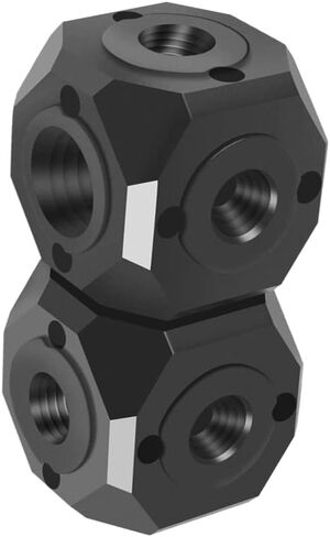 Screw Hole Bracket Magic Cubic Mount Adapter 1/4" 3/8" Compatible with GoPro DSLR Cameras Cage Flash Microphone Monitor Tripod Bracket (Magic Cube A) in Saudi Arabia