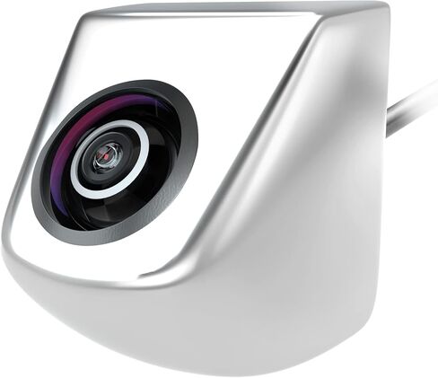 Anina Blind Spot Camera Front View for Truck Off Road Pickup Van SUV to Aftermarket Display Trucks Grille Mount Front Logo Front Face Camera (Silver) in Saudi Arabia