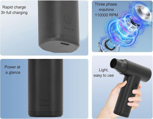 J01 Handheld Turbine 110000RPM Powerful Electric Air Duster Mini Blower Outdoor Small Wind Blower for Car Keyboard Cleaning in Saudi Arabia