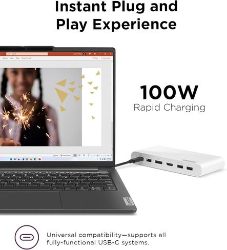Lenovo ThinkPad Hybrid USB-C with USB-A Dock (40AF0135US) and Sceptre 24-inch Professional Thin 1080p LED Monitor (E248W-19203R Series) in Saudi Arabia