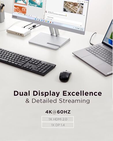 Lenovo ThinkPad Hybrid USB-C with USB-A Dock (40AF0135US) and Sceptre 24-inch Professional Thin 1080p LED Monitor (E248W-19203R Series) in Saudi Arabia