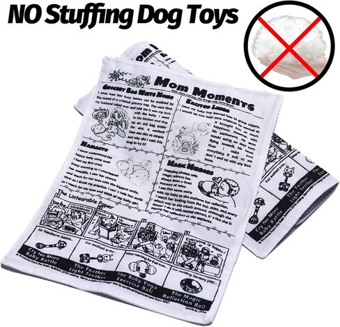 Interactive Dog Toys for Boredom - Newspaper Squeaker Toys - 4PCS Newspaper Dog Toy for Puppy Small Medium Furry Friends in Kuwait