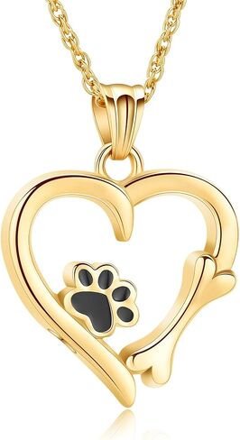 Pet Cremation Jewelry for Ashes Paw Print Pet Heart Urn Necklace Memorial Keepsake Jewelry for Pet/Dog's/Cat's Ashes Pendant in Kuwait