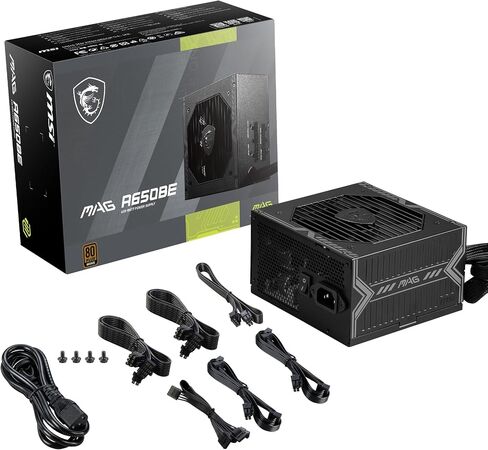 MSI MAG A550BN Gaming Power Supplyr - 80 Plus Bronze Certified 550W - Compact Size - ATX PSU in Saudi Arabia