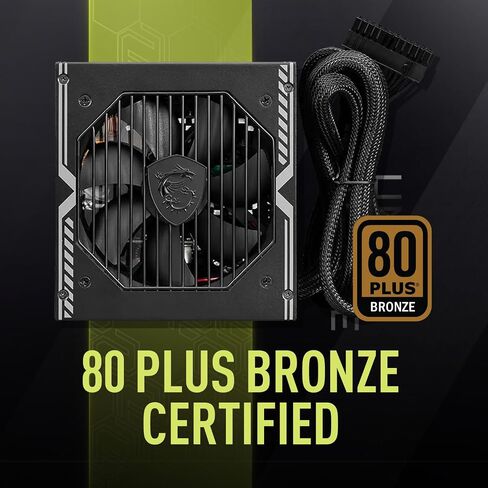 MSI MAG A550BN Gaming Power Supplyr - 80 Plus Bronze Certified 550W - Compact Size - ATX PSU in Saudi Arabia