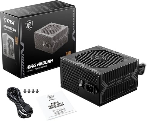 MSI MAG A550BN Gaming Power Supplyr - 80 Plus Bronze Certified 550W - Compact Size - ATX PSU in Saudi Arabia