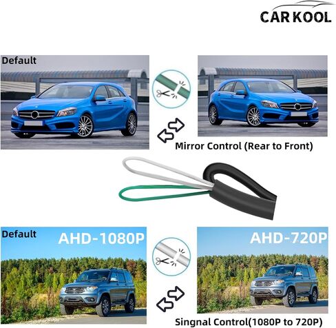 كاميرا احتياطية 4Pin للمرآة Dash Cam HD 1080P كاميرا الرؤية الأمامية والخلفية رؤية ليلية فائقة مضادة للماء كاميرا عكسية 2.5 مم جاك طرف واحد و4PIN في نهاية الكاميرا مع كابل إدخال فيديو بطول 18 قدم in Saudi Arabia