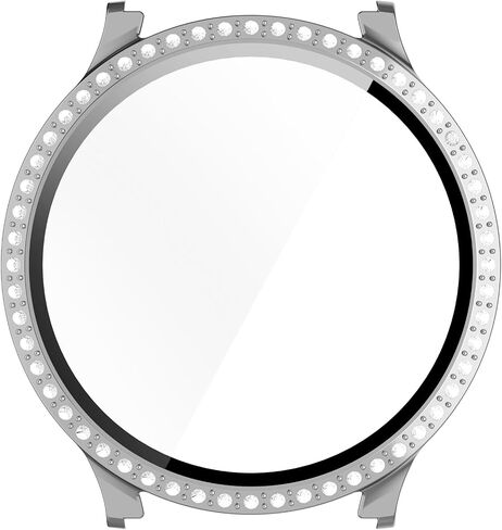 متوافق مع Galaxy Watch 7 40 مم 44 مم واقي شاشة من الزجاج المقسى وحافظات الماس اللامعة للسيدات والفتيات وحجر الراين اللامع وحافظات إكسسوارات الساعة الذكية (3 عبوات، 44 مم) in Kuwait