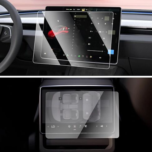 psler Tempered Glass Screen Protector - Fit for 2024 Model 3 Highland Main Center Touchscreen 15.4" and Rear Display Touchscreen 8" High Touch Sensitivity for Model 3 highland 2024 Accessories in Saudi Arabia