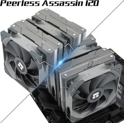 Thermalright Peerless Assassin 120 Black CPU Air Cooler, 6 Heat Pipes,TL-C12B PWM Fan, Aluminium Heatsink Cover, AGHP Technology, for AMD AM4/AM5/Intel LGA 1700/1150/1151/1200/2066/2011 PA120 Black in Saudi Arabia
