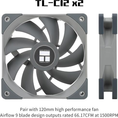 Thermalright Peerless Assassin 120 Black CPU Air Cooler, 6 Heat Pipes,TL-C12B PWM Fan, Aluminium Heatsink Cover, AGHP Technology, for AMD AM4/AM5/Intel LGA 1700/1150/1151/1200/2066/2011 PA120 Black in Saudi Arabia