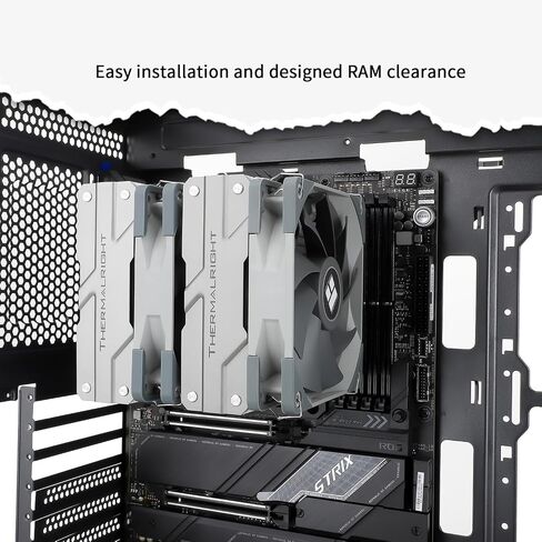 Thermalright Peerless Assassin 120 Black CPU Air Cooler, 6 Heat Pipes,TL-C12B PWM Fan, Aluminium Heatsink Cover, AGHP Technology, for AMD AM4/AM5/Intel LGA 1700/1150/1151/1200/2066/2011 PA120 Black in Saudi Arabia